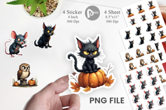 Halloween Grumpy Critters Sticker Product Image 1