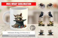 Mug Wrap Halloween Grumpy Critters Product Image 1