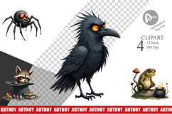 Halloween Grumpy Critters Clipart Product Image 1