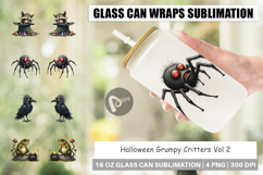 Glass Can Halloween Grumpy Critters Product Image 1