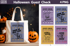 Halloween Guest Check | Spooky Drink Quote PNG Product Image 1