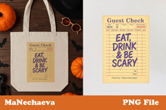 Halloween Guest Check Bundle | 15 PNG Wall Prints for Spooky Product Image 13