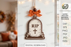 Halloween Hanging Ornaments Bundle Laser Cut. Wall Decor SVG Product Image 13