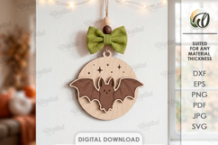 Halloween Hanging Ornaments Bundle Laser Cut. Wall Decor SVG Product Image 7