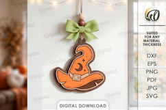 Halloween Hanging Ornaments Bundle Laser Cut. Wall Decor SVG Product Image 8