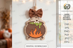 Halloween Hanging Ornaments Bundle Laser Cut. Wall Decor SVG Product Image 9
