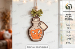 Halloween Hanging Ornaments Bundle Laser Cut. Wall Decor SVG Product Image 12