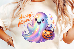 halloween happy ghost pumpkin png, cute halloween ghost clipart, kawaii pumpkin ghost design, halloween smiling ghost art, halloween family friendly ghost, halloween ghost sublimation png, halloween ghost printable design, pumpkin ghost cute clipart, hall