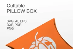 Halloween Happy Pumpkin Pillow Favor Box Paper Cut Template - design by Print Cut Hang
