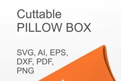 Halloween Happy Pumpkin Pillow Favor Box Paper Cut Template - design by Print Cut Hang