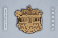Halloween Haunted House Layered 3D SVG Product Image 2
