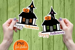 Halloween Haunted House PNG for stickers