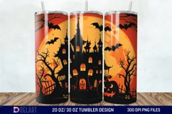 Halloween Haunted House Tumbler Wrap Product Image 1