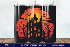 Halloween Haunted House Tumbler Wrap Product Image 1