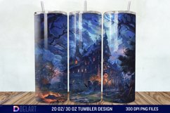 Halloween Haunted House Tumbler Wrap Product Image 1