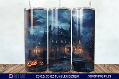 Halloween Haunted House Tumbler Wrap Product Image 1
