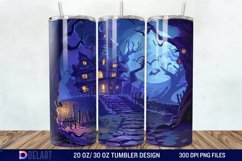 Halloween Haunted House Tumbler Wrap Product Image 1