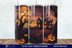 Halloween Haunted House Tumbler Wrap Product Image 1