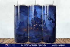 Halloween Haunted House Tumbler Wrap Product Image 1