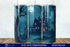 Halloween Haunted House Tumbler Wrap Product Image 1