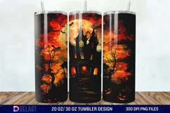 Halloween Haunted House Tumbler Wrap Product Image 1