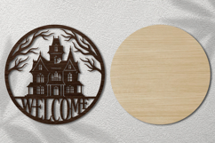 Halloween Haunted House Welcome Laser Cut SVG Product Image 2