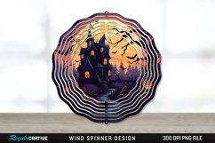 Halloween Haunted House Wind Spinner Sublimation PNG Design Product Image 1