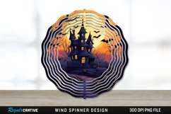 Halloween Haunted House Wind Spinner Sublimation PNG Design Product Image 1