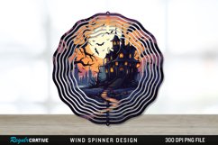 Halloween Haunted House Wind Spinner Sublimation PNG Design Product Image 1