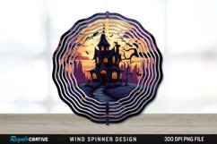 Halloween Haunted House Wind Spinner Sublimation PNG Design Product Image 1