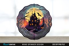 Halloween Haunted House Wind Spinner Sublimation PNG Design Product Image 1