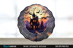 Halloween Haunted House Wind Spinner Sublimation PNG Design Product Image 1