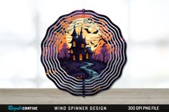 Halloween Haunted House Wind Spinner Sublimation PNG Design Product Image 1