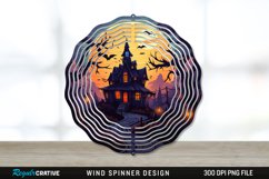 Halloween Haunted House Wind Spinner Sublimation PNG Design Product Image 1