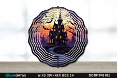 Halloween Haunted House Wind Spinner Sublimation PNG Design Product Image 1