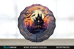 Halloween Haunted House Wind Spinner Sublimation PNG Design Product Image 1