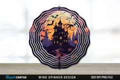 Halloween Haunted House Wind Spinner Sublimation PNG Design Product Image 1