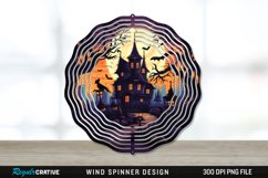 Halloween Haunted House Wind Spinner Sublimation PNG Design Product Image 1