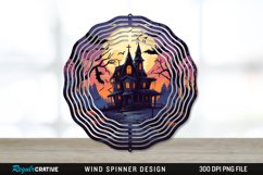 Halloween Haunted House Wind Spinner Sublimation PNG Design Product Image 1