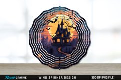 Halloween Haunted House Wind Spinner Sublimation PNG Design Product Image 1