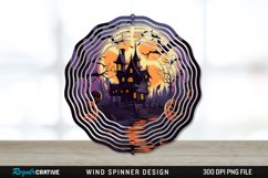 Halloween Haunted House Wind Spinner Sublimation PNG Design Product Image 1