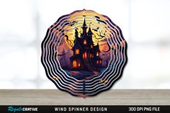 Halloween Haunted House Wind Spinner Sublimation PNG Design Product Image 1