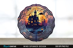 Halloween Haunted House Wind Spinner Sublimation PNG Design Product Image 1