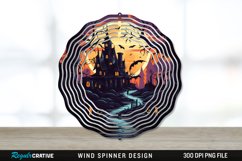 Halloween Haunted House Wind Spinner Sublimation PNG Design Product Image 1