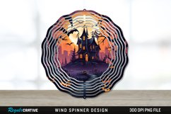 Halloween Haunted House Wind Spinner Sublimation PNG Design Product Image 1