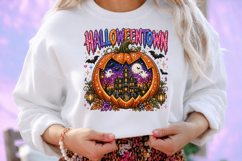 Halloween Haunted Pumpkin Rhinestone PNG Design Product Image 2