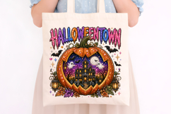 Halloween Haunted Pumpkin Rhinestone PNG Design Product Image 4