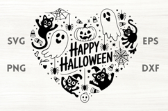 Happy Halloween Party Heart SVG Product Image 1