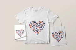 Halloween t-shirt sublimation design in a shape of heart Product Image 3