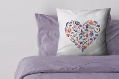 Watercolor Halloween cute heart sublimation / clipart Product Image 2